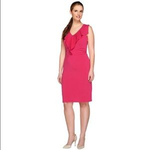 Clinton Kelly Sleeveless Dress with Ruffle Detail